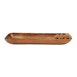 2 in. H x 18 in. W Antiqued Copper Tray - Serving Trays