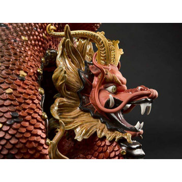 Lladro Protective Dragon Figurine Red 01002006