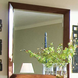 American Drew 181-020B Landscape Mirror- Black Sterling Pointe - Makeup Mirrors
