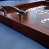 Monogram Wood Serving Tray With Handles, Z