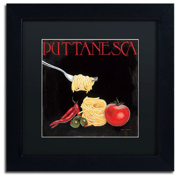 'Italian Cuisine I' Matted Framed Canvas Art by Marco Fabiano
