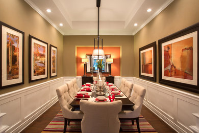 Example of a classic dining room design in Austin
