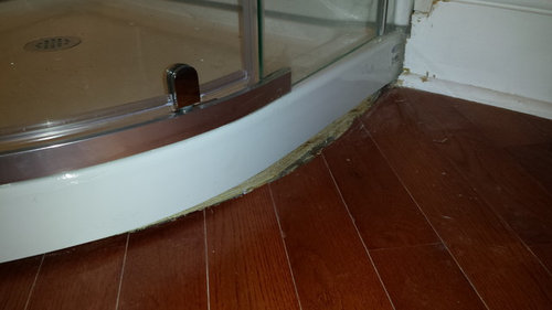 Fill Gap Between Shower Base And Hardwood Floor