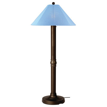 Catalina Floor Lamp 39687 With 3" Bronze Body, Sky Blue Sunbrella Shade Fabric
