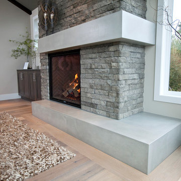 Concrete Fireplace