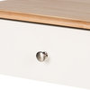 Kate and Laurel Sophia Wood Nightstand Side Table With Drawer, White