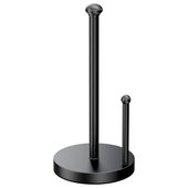 Home Basics Double Wire Free Standing Paper Towel Holder, Black