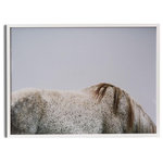 Four Hands - Graze,Default Title - The simple side profile of a bowed-head horse is printed on top-quality photo paper and framed within white American maple, for clean, striking effect.
