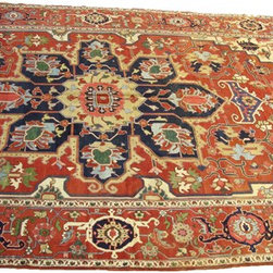 Restoration of this antique country home Persian large carpet. - Floor Rugs