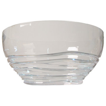 Swirl Large Bowl, Clear