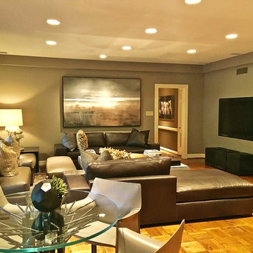 Modern Monochromatic Den