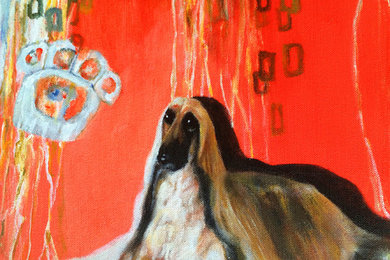 YOUR AFGHAN HOUND RUINED AN ABSTRACT MASTERPIECE
