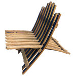 Master Garden Products - Oak stave chaise lounge chair, 31"L x 22"W x 30"H - Handcrafted from reclaimed retired French oak wine barrels, these are wonderful pieces of furniture that are designed to easily to fold away for transportation or when not in use. Use them indoors or outdoors.  Will eventually age to a silver grey if left outdoors.  Each stave used are individually sanded and kiln dried and each step is taken in to full detail. We finished the chair with a coat of linseed oil.  Made of reclaimed oak staves from reclaimed wine barrels; color tone may vary from one product to another.