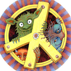 Message Monsters - The Peace Beasts ART PRINT - Nursery Decor