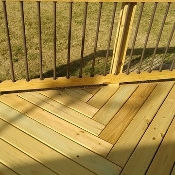 Multi Level Wood Deck in Plainfield, IL