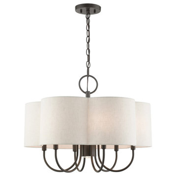 English Bronze French Country, Floral, Transitional, Chandelier