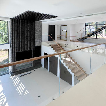 Project #126 | Contemporary Staircases with Integrated LEDs & Glass Railing