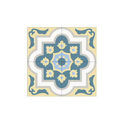 "Lilie" 8x8 Encaustic Cement Tiles - Wall And Floor Tile