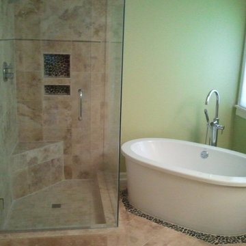 Shower and Stand alone tub
