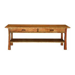 Contemporary Craftsman Console Coffee Table - Coffee Tables
