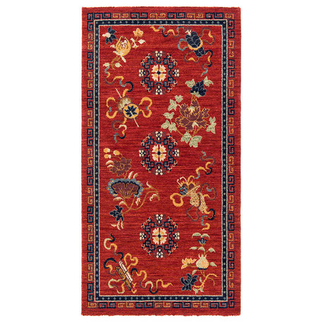 Medallions Tibetan Rug, 6'x9'