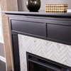 Torron Marble Tiled Electric Fireplace - Black
