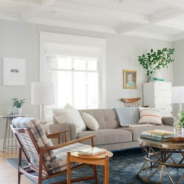 Curbly Living Room Makeover with Blinds.com Roman Shades