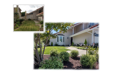 Design ideas for a mid-sized traditional landscaping in Orange County.
