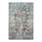 Machine Made Traditional Vintage Faded Lace Rug, 8'x10'