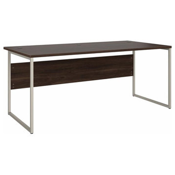 Hybrid 72W x 36D Computer Table Desk in Black Walnut - Engineered Wood