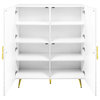 White Wooden Cabinet With Adjustable Shelf