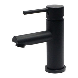 MEIR MATTE BLACK ROUND BASIN MIXER SKU: MB02 - Bathroom Sink Taps