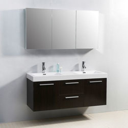 Double Sink Wenge Bathroom Vanity - Bathroom Vanities And Sink Consoles