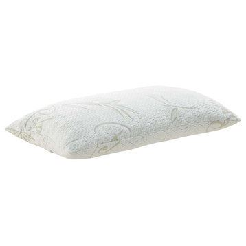 Modern Contemporary Urban Design Bedroom King Size Size Pillow, White, Fabric
