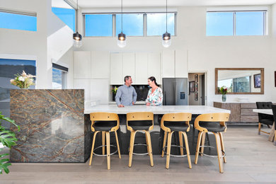 Design ideas for a beach style kitchen in Wollongong.