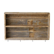 Rustic Double Wall Shelf, Natural