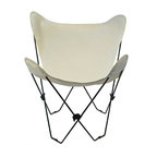 Butterfly Chair and Cover Combo With Black Frame, Natural
