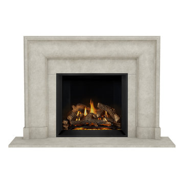 New-Yorker Cast Stone Fireplace Mantel