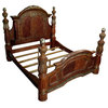 King Valencia Poster Bed With Marble Highlights