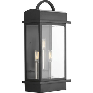 Santee 3-Light Large Wall Lantern, Black