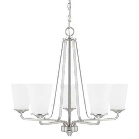 Capital Lighting 414151-331 Braylon 5 Light 26"W Chandelier - Brushed Nickel