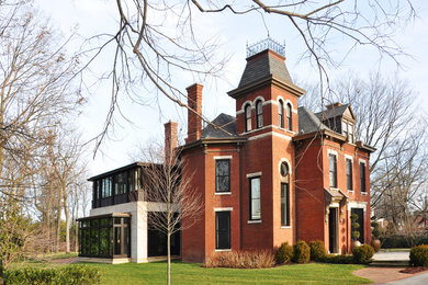 Transitional exterior home idea in Louisville