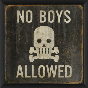 No Boys Allowed 17x17 Print