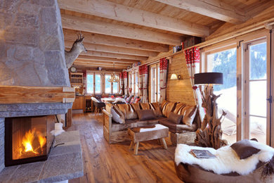 Inspiration for a country family room in Other.