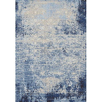Rizzy Encore En7271 Organic/Abstract Rug, Blue, Ivory, 5'2"x7'3"