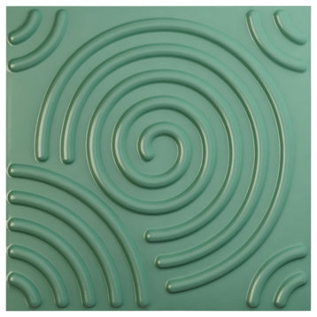 Spiral EnduraWall Decorative 3D Wall Panel, 19.625"Wx19.625"H, Sea Mist
