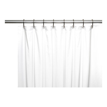 Carnation Home Extra Long "Window" Vinyl Shower Curtain in Ivory 