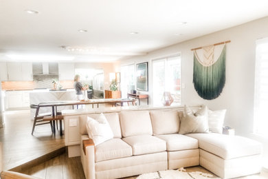 Example of a minimalist living room design in Other