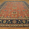 10'x14' Rust Red Antiqued Tabriz Hand Knotted Oriental Rug 100% Wool R19582
