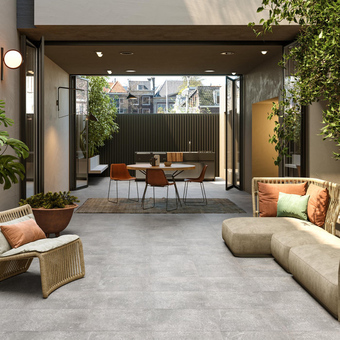 Anti Slip Outdoor Paving Porcelain Slabs in a courtyard area